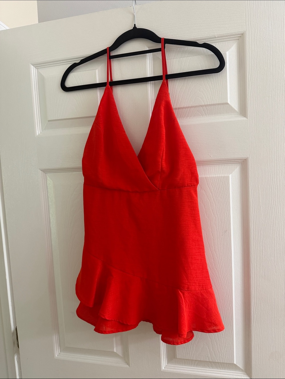 Red romper with shorts
